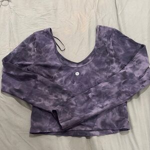 lululemon athletica marble crop shirt